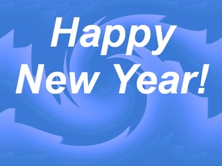 Happy New Year greetings on fractal background