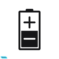 Icon vector graphic of Battery plus minus