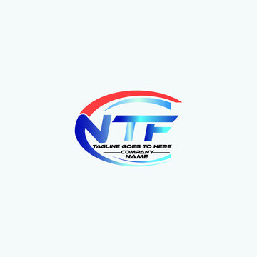 NTF modern vector logo. NTF alphabet letter logo