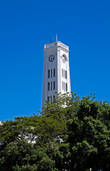 Obraz premium Clock tower of Touring Building (Edificio Touring), downtown Rio 