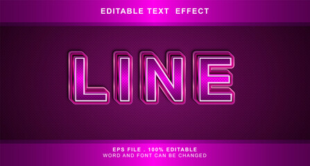line text effect editable