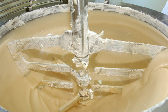 artisanal soft nougat factory of Tonara in the Sardinia region of Italy made with almonds and walnuts