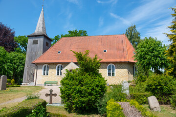 Fototapeta premium Schifferkirche in Arnis, Schleswig-Holstein, Deutschland