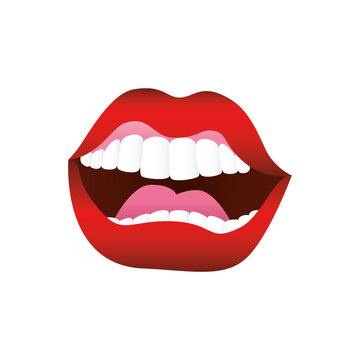 sexy female mouth open icon vector illustration design