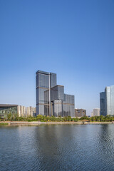 Fototapeta na wymiar Urban Architecture in Nansha Free Trade Zone, Guangzhou, China