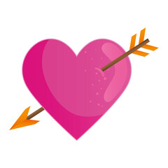 heart love and arrow icon vector illustration design