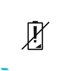 Icon vector graphic of Battery low, good for template