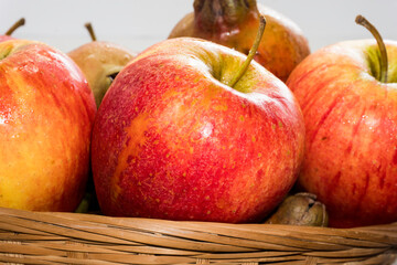 Close Up Red Apple Isolated white background