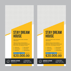 Vector illustration, a real estate dl flyer template can be used for all your needs, suitable for all property-related businesses