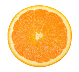 Close up,Sliced orange fruit isolated on white background.