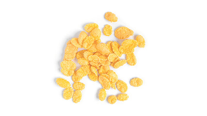 Cornflakes on a white background. High quality photo