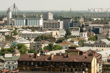 View of the old Podil district of the Kyiv city, Ukraine, May 2011