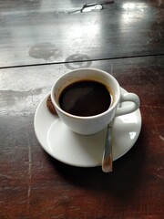 cup of coffee on the table