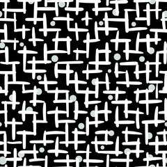 decorative home seamless pattern keep it simple background motive vectors in black and white monochrome - abstract geometric pattern and background