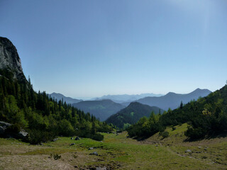 Mountain view at Ruchenkopfe mountains in Bavaria, Germany