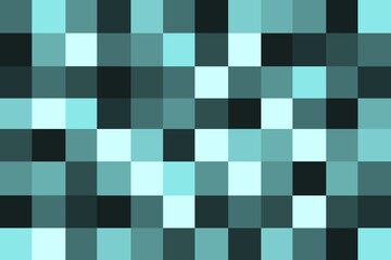 Seamless green background from many multicolored squares