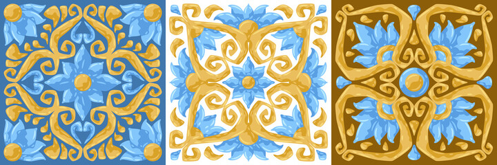 Ceramic tile pattern with flowers.