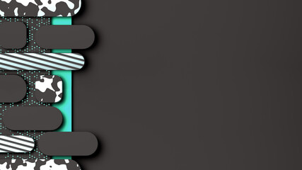 modern seamless vertically darck colors background for website or feed 3d render image