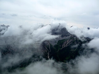 Obraz premium Mountain hiking tour to Soiernspitze mountain, Bavaria, Germany