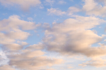 Naklejka na ściany i meble blue sunset irish sky with clouds