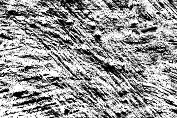 Black and white grunge texture. Black streaks of paint, ink, and dirt. Abstract monochrome background. Pattern of scratches, chips, and wear