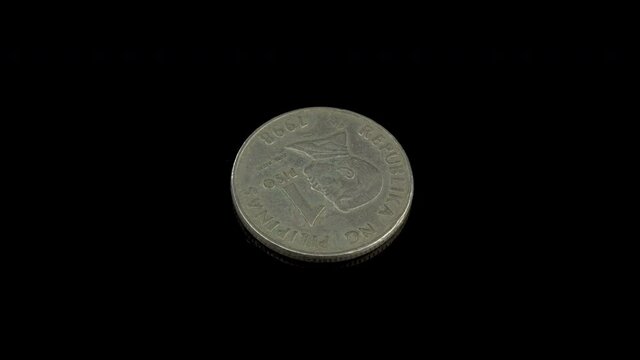 1 Piso from Philippines, year 1998, representation of the head of Jose Rizal facing right