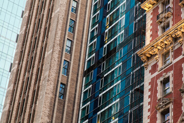 Fototapeta premium Skyscrapers detail in New York City, Manhattan