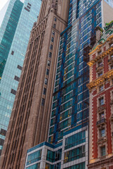 Fototapeta premium Skyscrapers detail in New York City, Manhattan