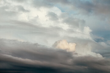 Naklejka na ściany i meble Dramatic sky with stormy clouds
