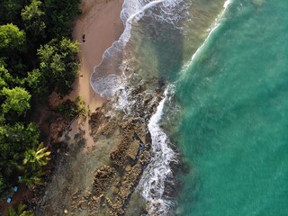 Guadeloupe Clugny beach drone view