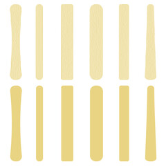 Set of Different Ice Cream Stick Isolated on White Background.