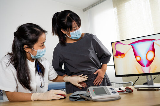 Consultation gyn&eacute;cologique, fibrome et endom&eacute;triose, cabinet m&eacute;dical asiatique.