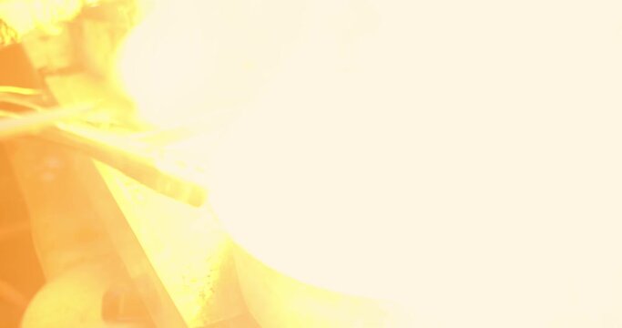 stir fried chayote with oyster sauce in frying pan with fire up at the kitchen restaurant , Thai traditional vegetable food