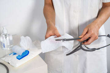 Consultation Covid-19, hygiène.