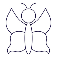 butterfly insect animal fauna cartoon line icon style