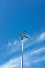 lamp post with blue sky