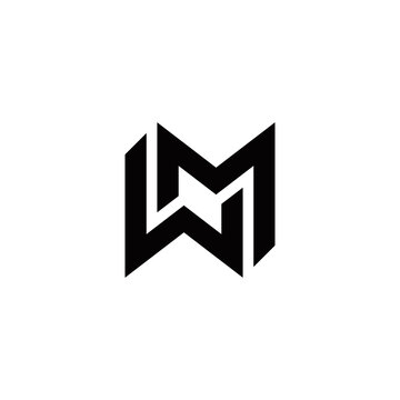 w m wm initial logo design vector graphic idea creative