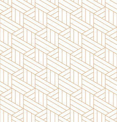 Vector seamless geometric pattern. Gold linear pattern. Wallpapers for your design.