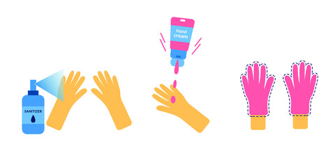 Coronavirus for healthcare design. Epidemic outbreak prevention. Corona virus protection. Pandemic, disease. Pneumonia disease. Hand disinfectant. Infection pneumonia prevention healthcare.