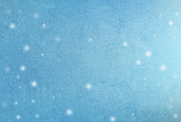Frozen window. Winter snowfall. Vector