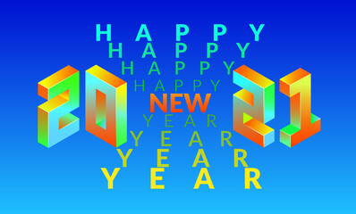 2021 Happy new year greeting banner
