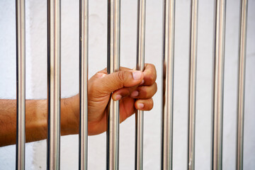 prisoner's hand arrest in jail
