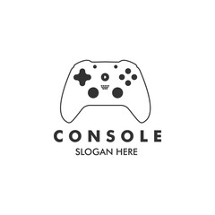 console game logo line art illustration vector template design