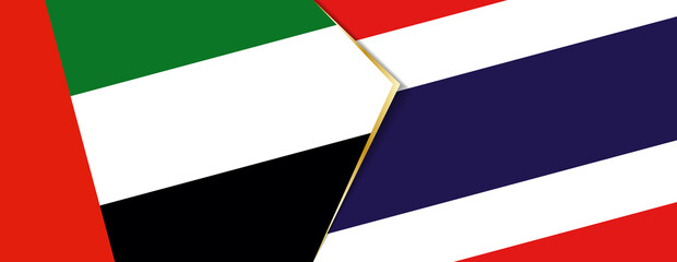 United Arab Emirates and Thailand flags, two vector flags.