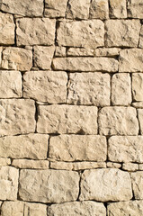 Old white stone wall  closeup