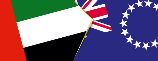 United Arab Emirates and Cook Islands flags, two vector flags.