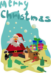Drunk Christimas with Santa and Reindeer