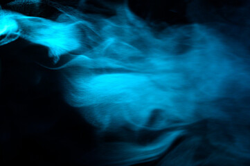 green smoke on a black background, fog on a dark background