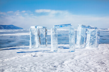 Icehange - stonehenge made from ice