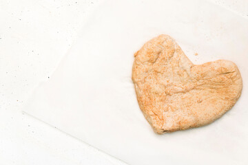  pizza with form of heart  for valentine